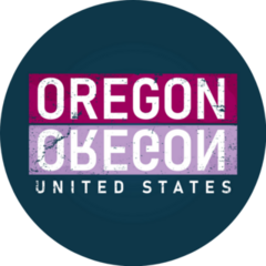 Oregon Typography United States Sticker