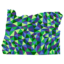 Oregon U.s. State Map Low Poly Style Blue And Green Sticker