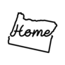 Oregon Us State Outline Map Home Lettering Sticker