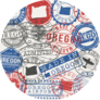 Oregon, Usa Set Of Stamp Travel Sticker