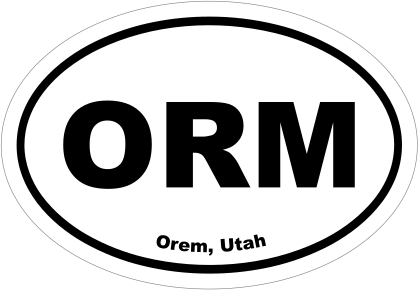 Orem, Utah Oval Stickers