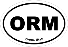 Orem, Utah Oval Stickers
