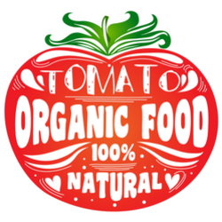 Organic Food Tomato 100% Natural Farmer Sticker