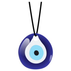 Oriental Blue Evil Eye Necklace Illustration Sticker