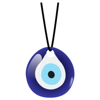 Oriental Blue Evil Eye Necklace Illustration Sticker