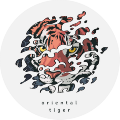 Oriental Tiger Sticker