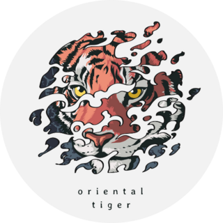 Oriental Tiger Sticker