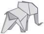 Origami Elephant Sticker