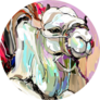 Original Digital Painting Artwork Of White Camel Sticker