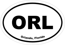 Orlando, Florida Oval Stickers