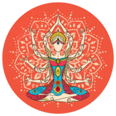 Ornament Beautiful Yoga Sticker
