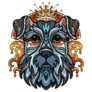 Ornament Schnauzer Sticker