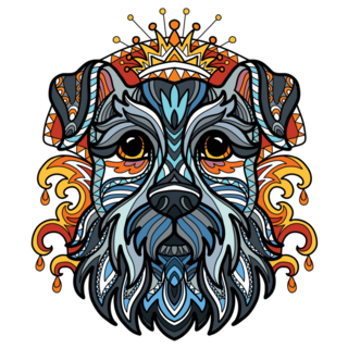 Ornament Schnauzer Sticker