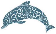 Ornamental Decorative Dolphin Sticker