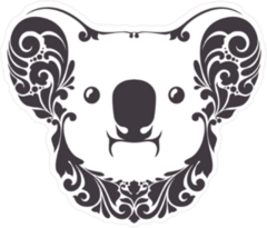 Ornamental Decorative Koala Sticker