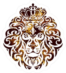 Ornamental Decorative Lion Head Sticker