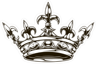 Ornate Crown Sticker