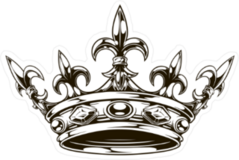 Ornate Crown Sticker