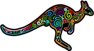 Ornate Kangaroo Sticker