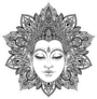 Ornate Mandala Buddha Face Sticker