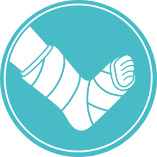 Orthopedic Plaster Cast Circle Sticker