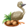 Ostrich Beside The Nest Sticker