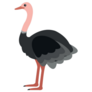 Ostrich Cartoon Standing Sticker