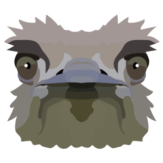 Ostrich Head Large Face Sticker