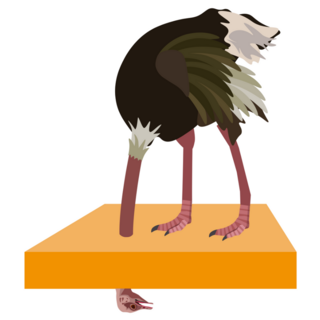 Ostrich Hide Head In Sand Sticker