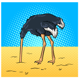 Ostrich Hide Head Pop Art Sticker