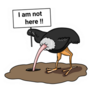 Ostrich I Am Not Here Sticker
