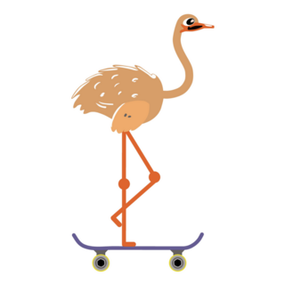Ostrich Skateboarding Solo Sticker