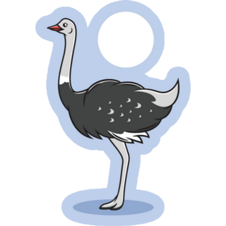 Ostrich Under The Sun Sticker