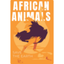 Ostrich Walking On An Orange Sticker