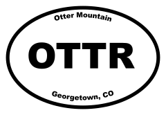 Otter Mountain Oval Sticker