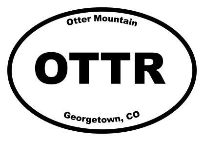 Otter Mountain Oval Sticker