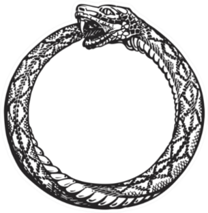 Ouroboros. Snake Eating Its Own Tail. Eternity Or Infinity Sticker