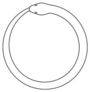 Ouroboros, Symbol Of Snake Eating Its Own Tail Simple Sticker