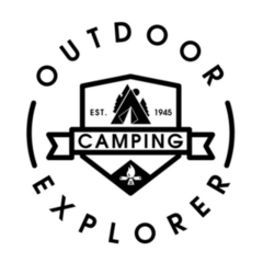 Outdoor Explorer Camping Circle Sticker