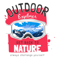 Outdoor Explorer Get Back To Nature Ski Sticker 