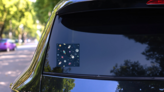 Outer Space Element Sticker on a Rear Car Window (New) example