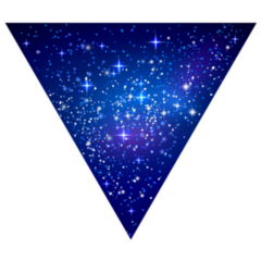 Outer Space Starry Design In Triangle Shape Sticker 