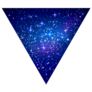 Outer Space Starry Design In Triangle Shape Sticker 