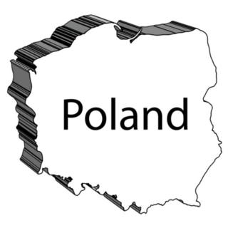 Outline 3d Map Of Poland Sticker