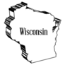 Outline 3d Map Of The American State Of Wisconsin Sticker