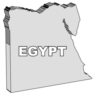 Outline 3d Map Of The Arab League Country Of Egypt Sticker