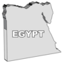 Outline 3d Map Of The Arab League Country Of Egypt Sticker