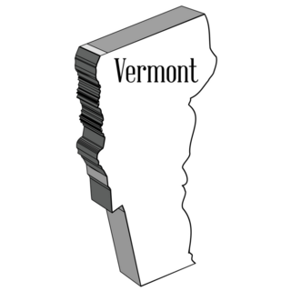 Outline 3d Map Of The State Of Vermont Sticker