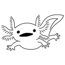 Outline Axolotl Sticker