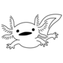 Outline Axolotl Sticker